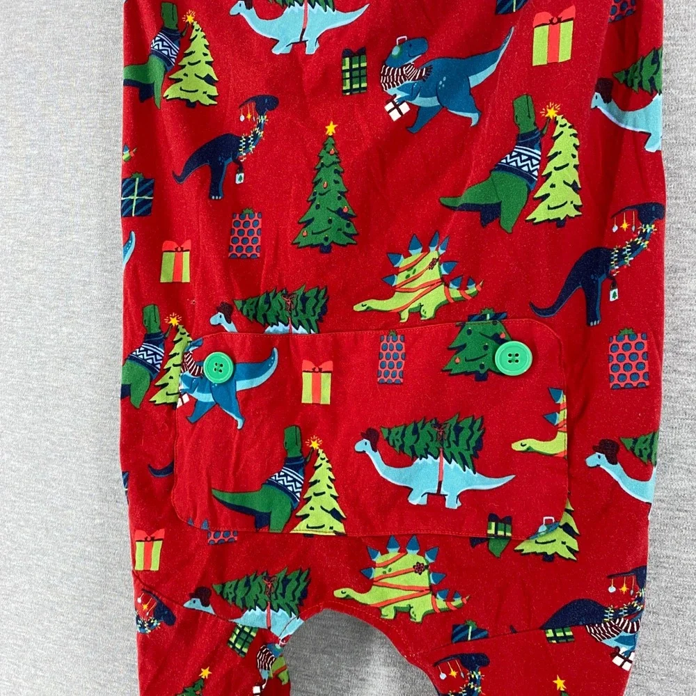 Dog Pet Christmas Dinosaur Pajamas Red Green Size‎ L